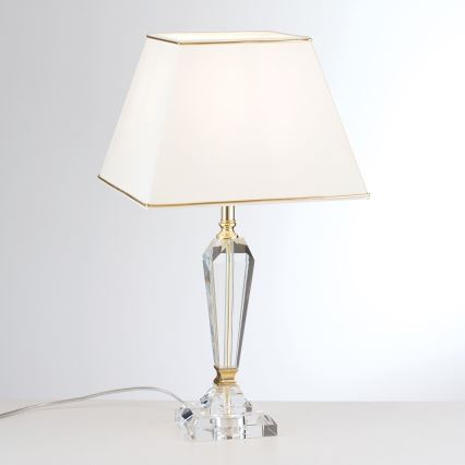 Crystal table lamp VERONIQUE 1xE27/60W/230V creamy/clear