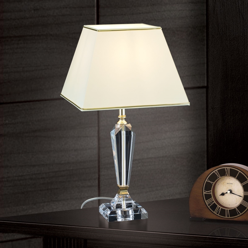 Crystal table lamp VERONIQUE 1xE27/60W/230V creamy/clear