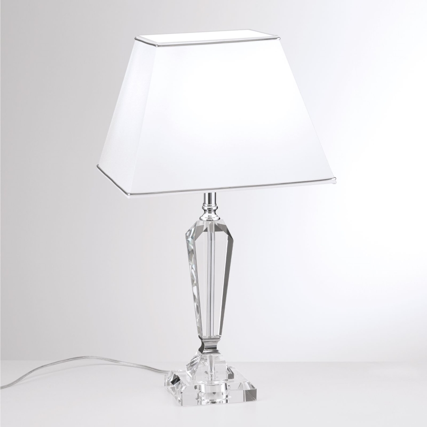Crystal table lamp VERONIQUE 1xE27/60W/230V white/clear