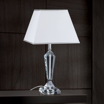 Crystal table lamp VERONIQUE 1xE27/60W/230V white/clear