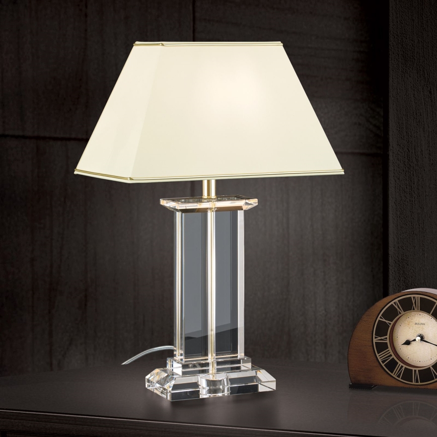 Crystal table lamp VERONIQUE 1xE27/60W/230V creamy/gold