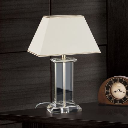 Crystal table lamp VERONIQUE 1xE27/60W/230V creamy/gold