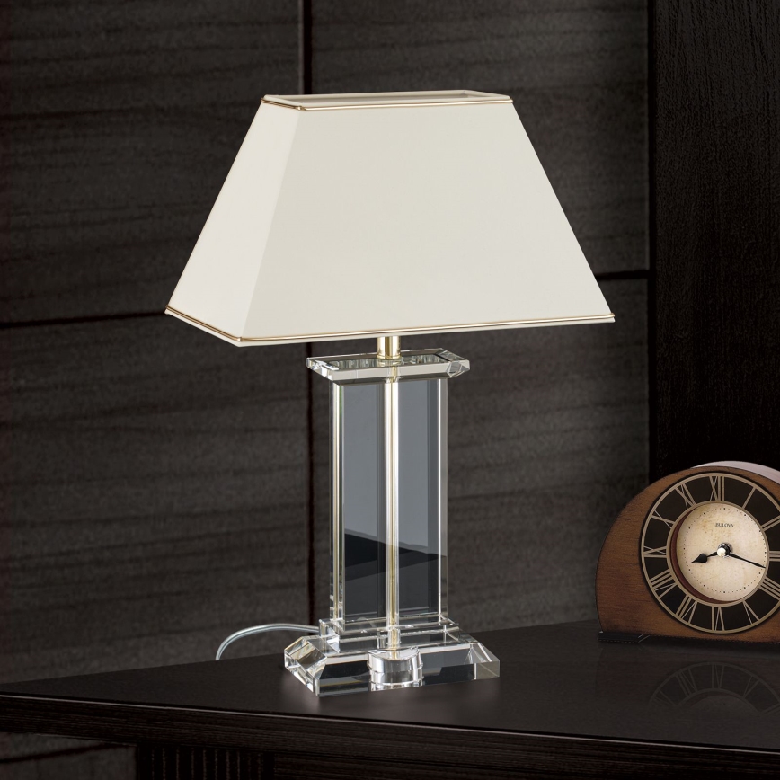 Crystal table lamp VERONIQUE 1xE27/60W/230V creamy/gold