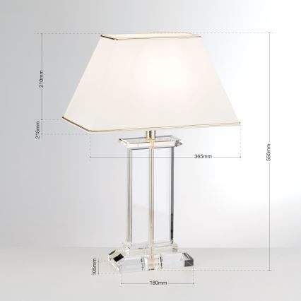 Crystal table lamp VERONIQUE 1xE27/60W/230V creamy/gold