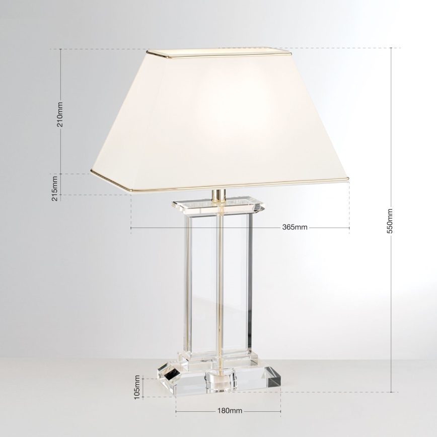 Crystal table lamp VERONIQUE 1xE27/60W/230V creamy/gold