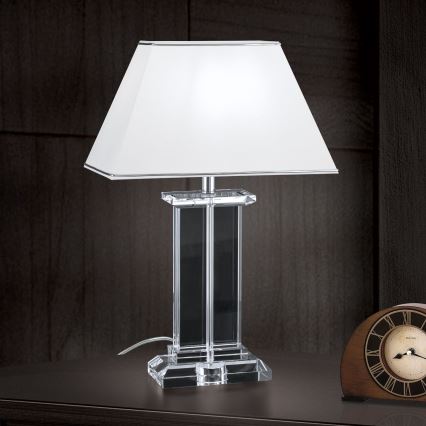 Crystal table lamp VERONIQUE 1xE27/60W/230V white/clear