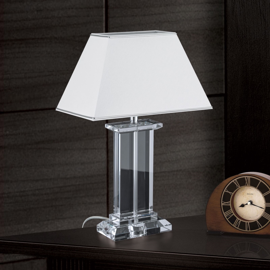 Crystal table lamp VERONIQUE 1xE27/60W/230V white/clear