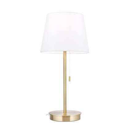 Table lamp with USB port LUDWIG 1xE27/40W/230V 50 cm white/gold