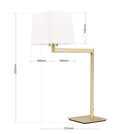 Table lamp CARLTON 1xE27/40W/230V white/gold