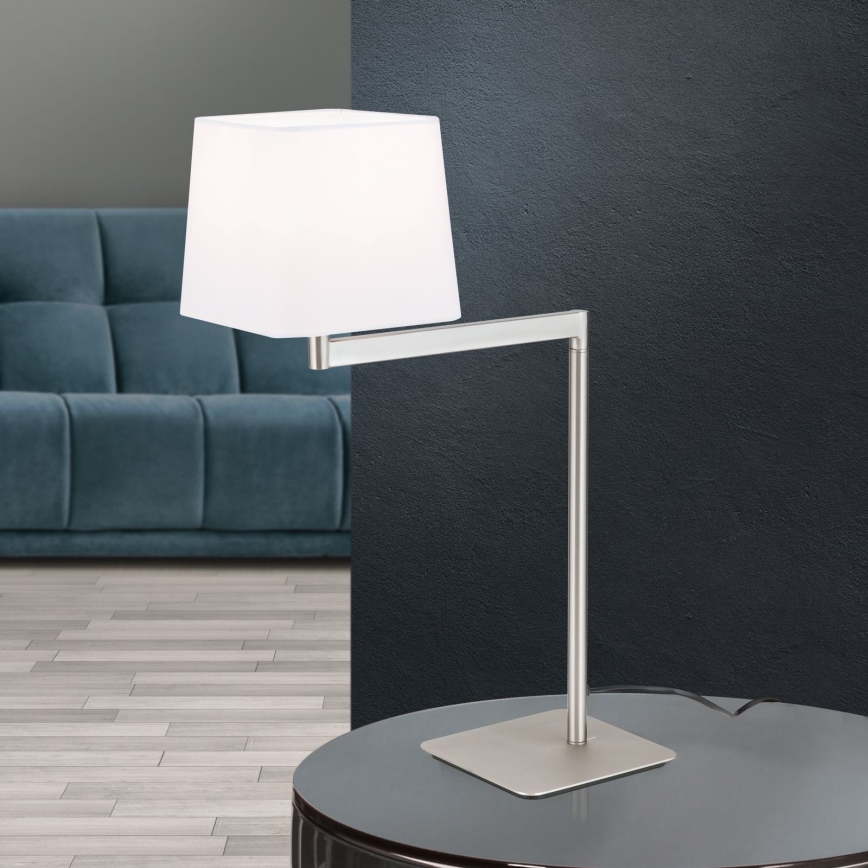 Table lamp CARLTON 1xE27/40W/230V white/matte chrome
