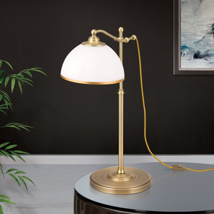 Table lamp OLD LAMP 1xE27/40W/230V 65 cm white/brass