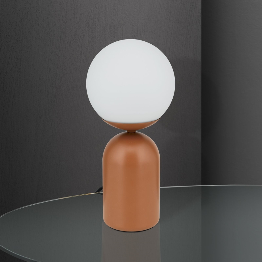 Table lamp STANLEY 1xE14/25W/230V ceramics/brown