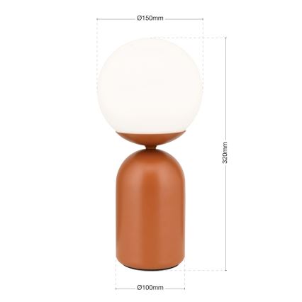 Table lamp STANLEY 1xE14/25W/230V ceramics/brown