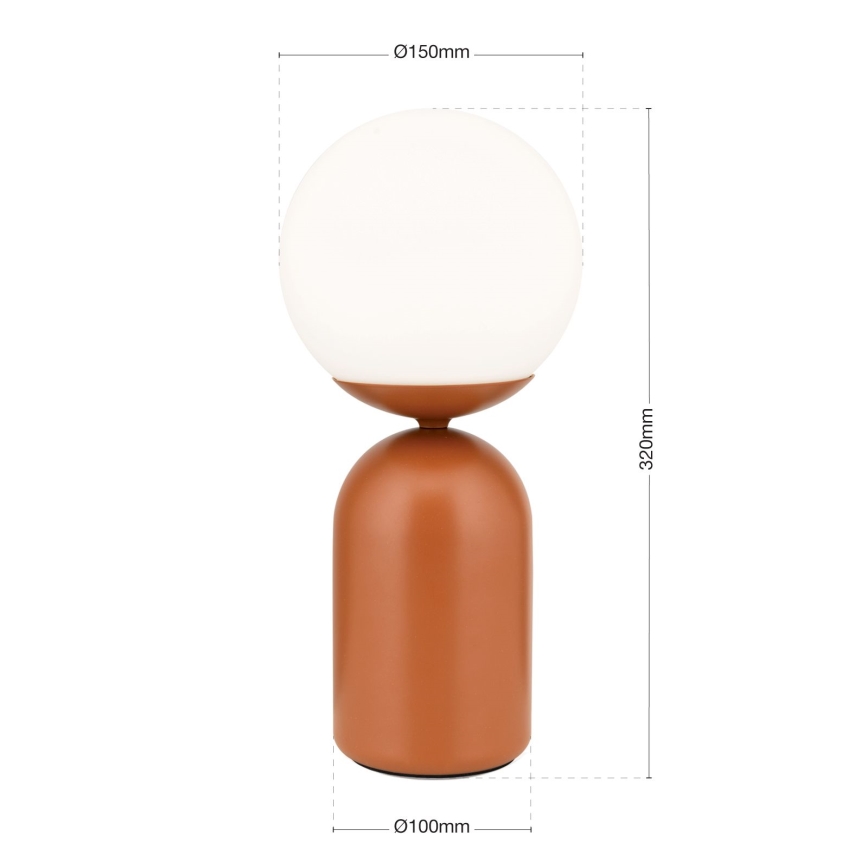 Table lamp STANLEY 1xE14/25W/230V ceramics/brown