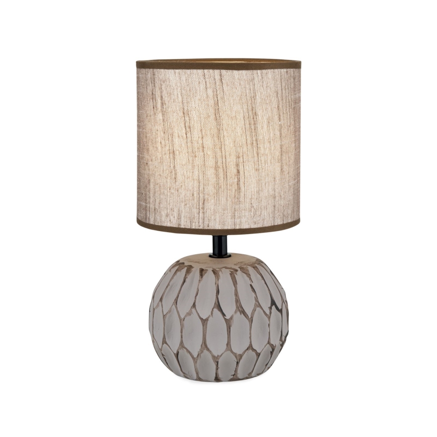Table lamp PINIA 1xE14/25W/230V ceramics beige/grey
