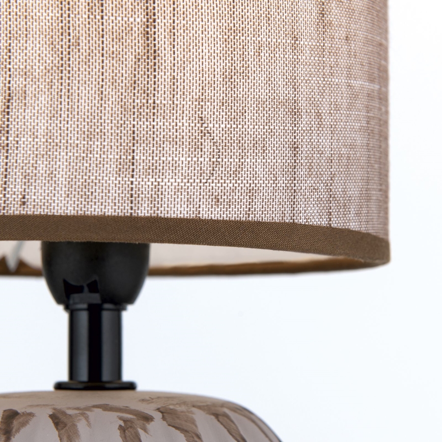 Table lamp PINIA 1xE14/25W/230V ceramics beige/grey