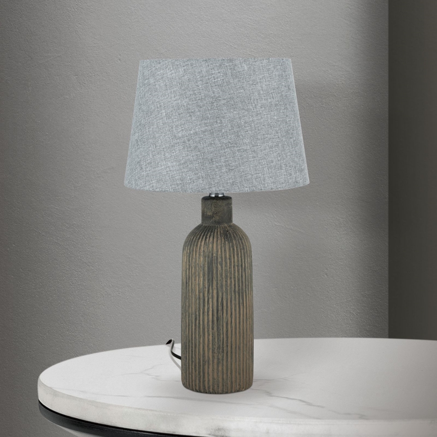 Table lamp ORCHID 1xE27/40W/230V ceramics brown/grey