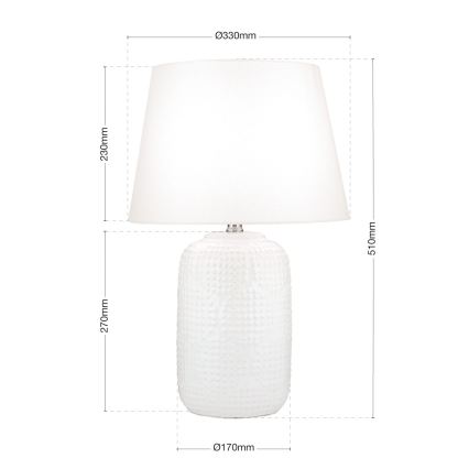 Table lamp CORAL 1xE27/40W/230V ceramics/white