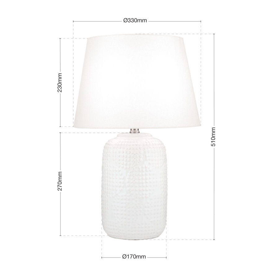Table lamp CORAL 1xE27/40W/230V ceramics/white