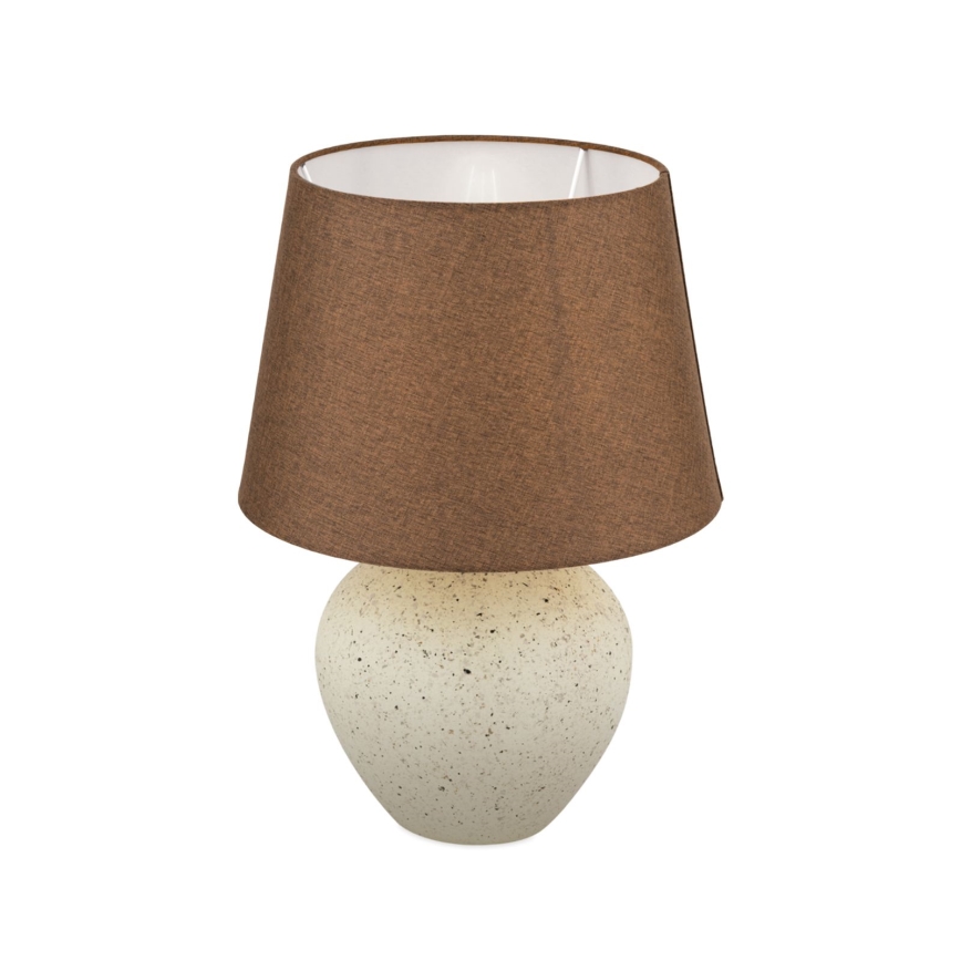 Table lamp MASAI 1xE27/40W/230V ceramics brown/beige