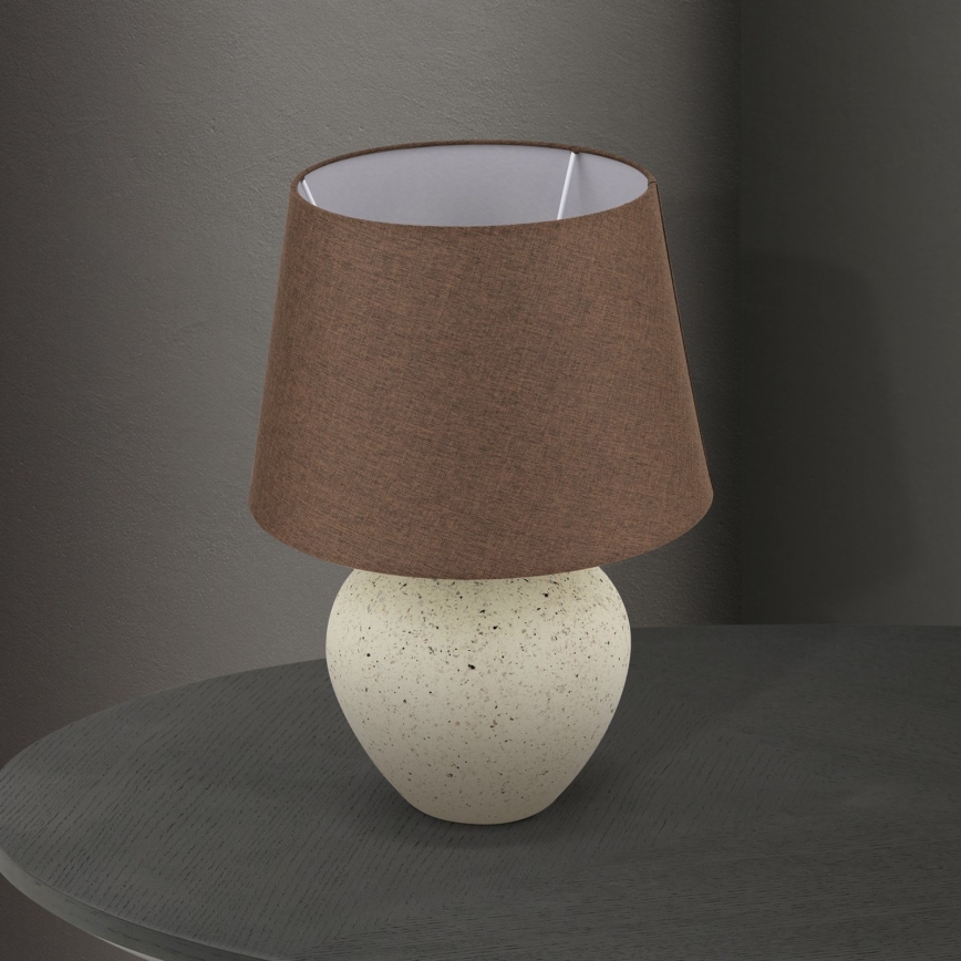 Table lamp MASAI 1xE27/40W/230V ceramics brown/beige