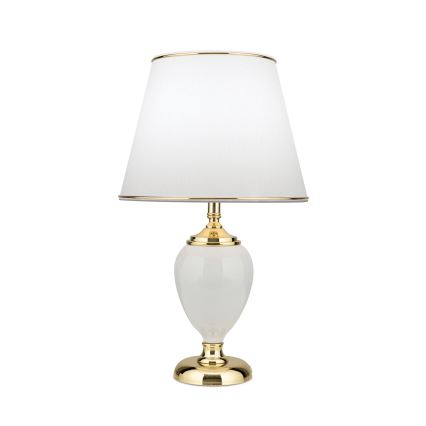 Table lamp OVUM 1xE27/40W/230V 48 cm ceramics white/gold