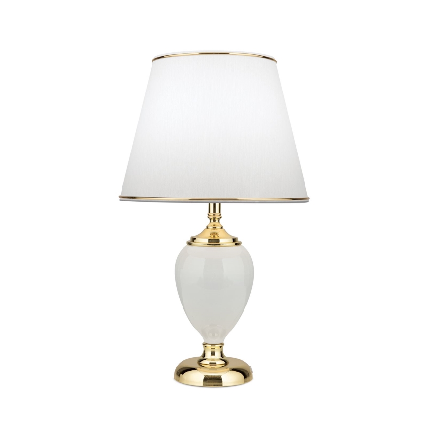 Table lamp OVUM 1xE27/40W/230V 48 cm ceramics white/gold