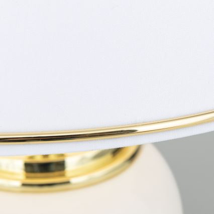 Table lamp OVUM 1xE27/40W/230V 48 cm ceramics white/gold