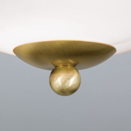 LANDHAUS ceiling light 1xE27/60W/230V Ø 21 cm brass/white/green