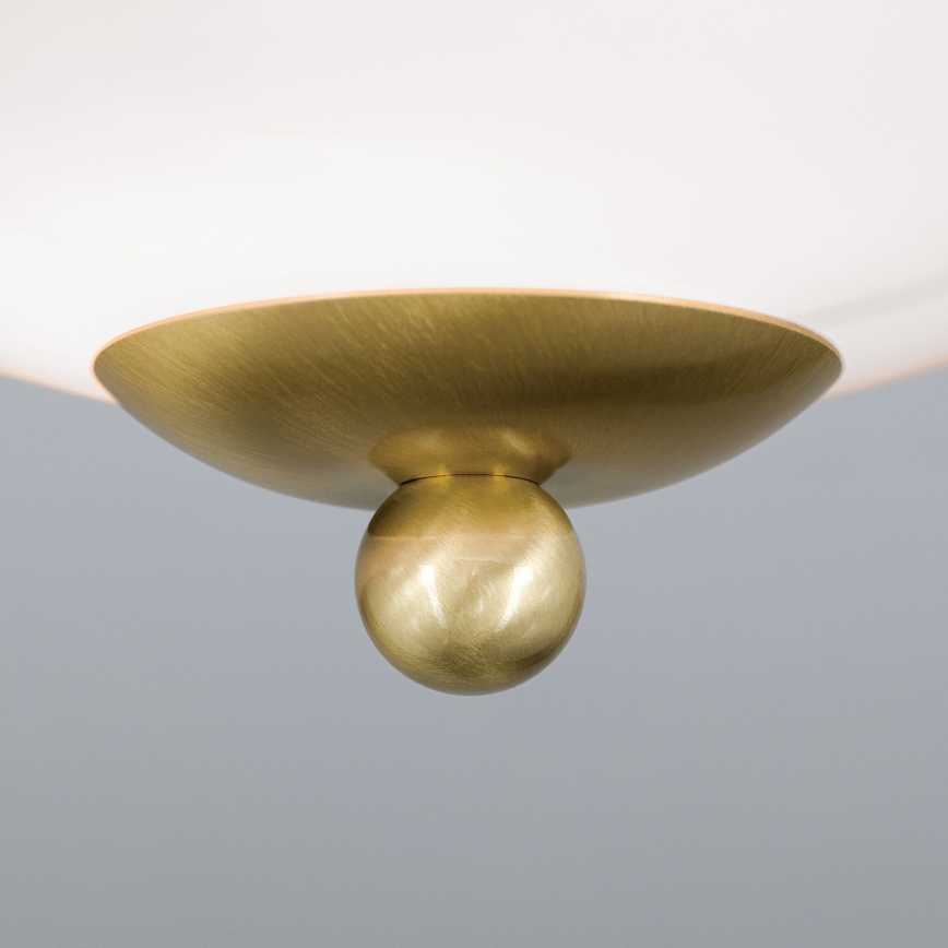 LANDHAUS ceiling light 1xE27/60W/230V Ø 21 cm brass/white/green