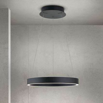 KOLK dimmable LED pendant on cable, LED/40W/230V, 2700/3000/4000K, Ø 40 cm, black