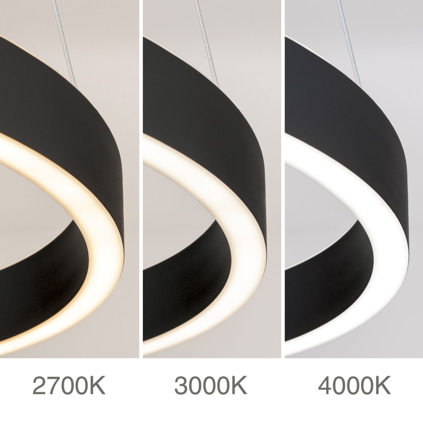 KOLK dimmable LED pendant on cable, LED/40W/230V, 2700/3000/4000K, Ø 40 cm, black