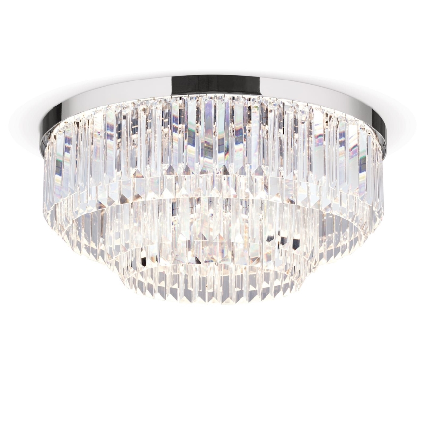 LED Dimmable crystal ceiling light PRISM LED/80W/230V d. 55 cm shiny chrome