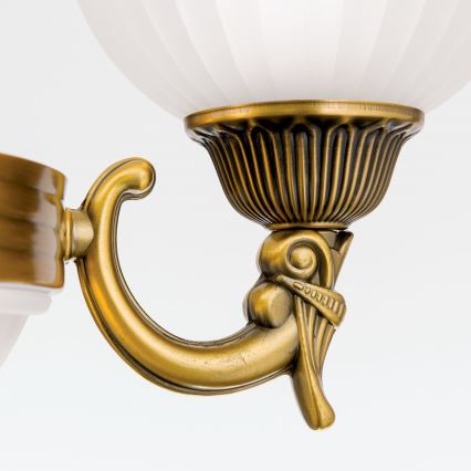 Chandelier on a chain ROCCA 6xE27/60W/230V d. 64 cm bronze/white