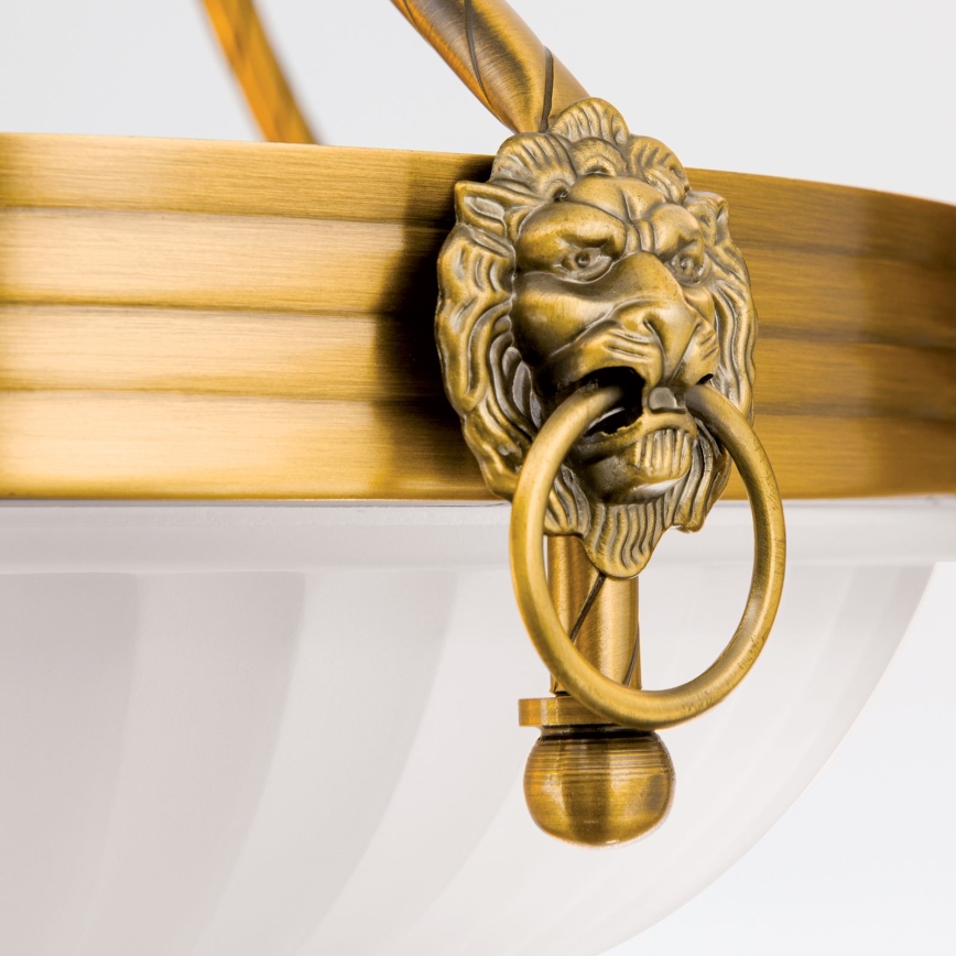 Chandelier on a chain ROCCA 6xE27/60W/230V d. 64 cm bronze/white