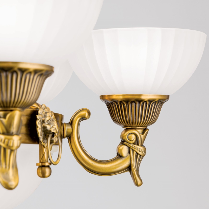 Chandelier on a chain ROCCA 9xE27/60W/230V d. 75 cm bronze/white