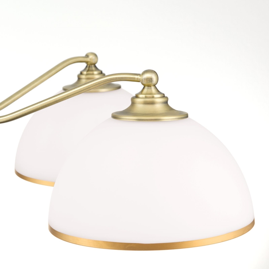 Chandelier on a chain OLD LAMP 5xE27/40W/230V d. 75 cm white/brass