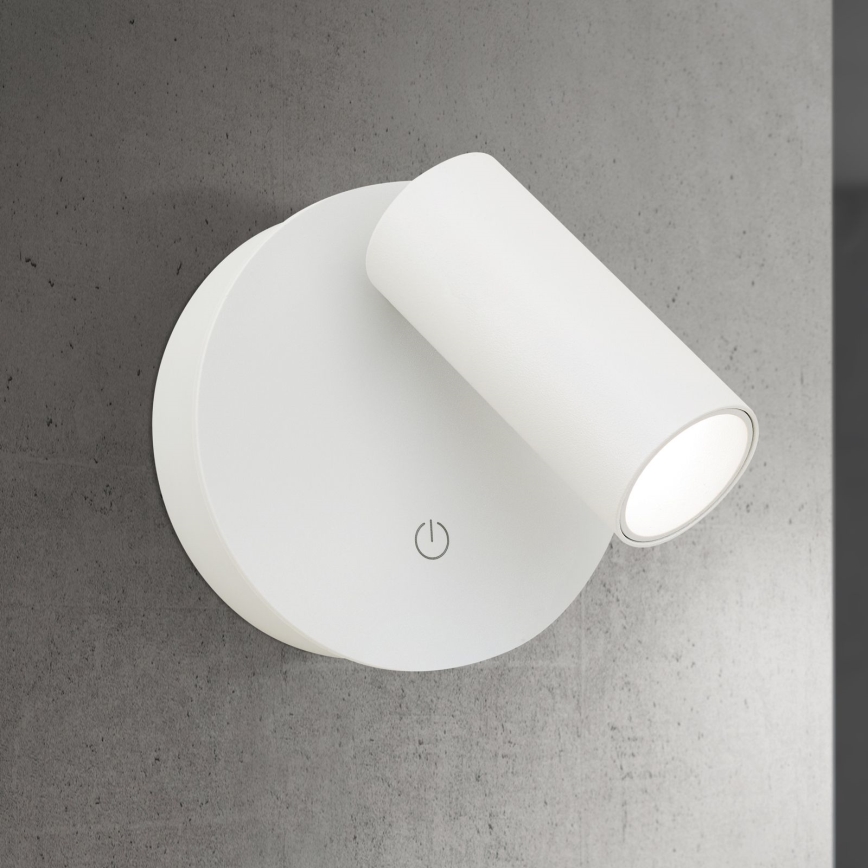 LED Dimmable Rechargeable Touch-Control Wall Spotlight LUXY LED/1W/5V 2200 mAh 2700/3000/4000K white