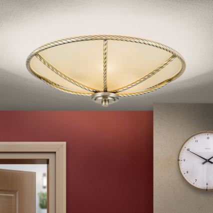 MAURO ceiling light, 3x E27/60W/230V, Ø 42 cm, bronze finish