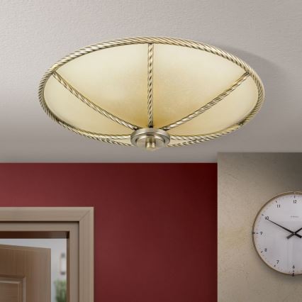 MAURO ceiling light, 3x E27/60W/230V, Ø 42 cm, bronze finish