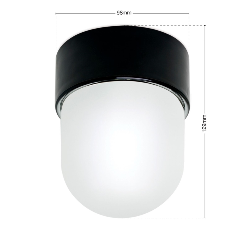 Ceiling light OSTIA 1xE27/40W/230V Ø 9.8 cm black