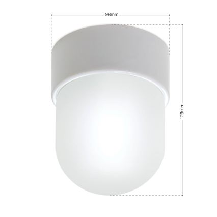 Ceiling light OSTIA 1x E27/40W/230V, Ø 9.8 cm, white