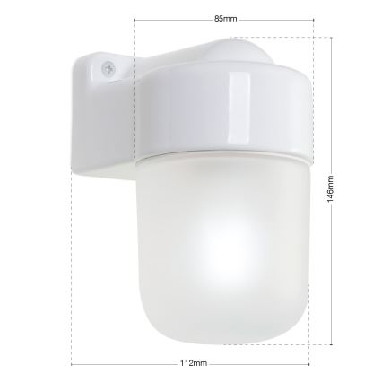 OSTIA Wall Light 1xE27/40W/230V White
