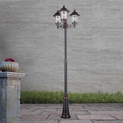 Outdoor lamp KENZO 3xE27/100W/230V IP44 bronze/patina