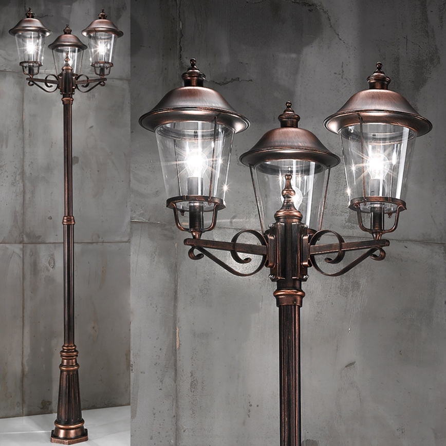Outdoor lamp KENZO 3xE27/100W/230V IP44 bronze/patina