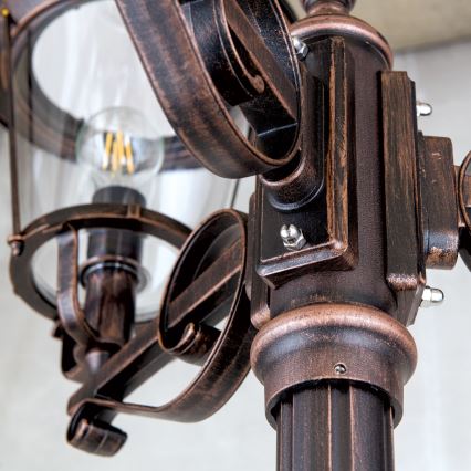 Outdoor lamp KENZO 3xE27/100W/230V IP44 bronze/patina
