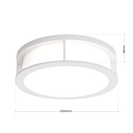 Orion - Outdoor luminaire HENRY 2xE27/15W/230V Ø 30 cm IP44 white
