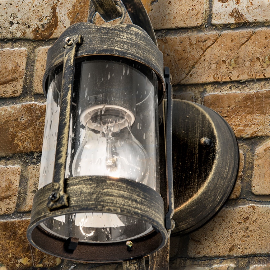 Outdoor wall light TAVERNA 1xE27/60W/230V IP23 bronze/patina