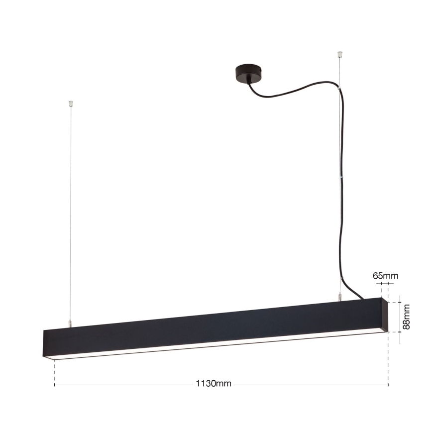 LED Ceiling/Pendant Light 2-in-1 PALKKI LED/38W/230V 3000/4000/5000K black