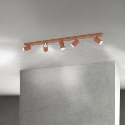 PENN Spotlight 5xGU10/13W/230V, Brick red